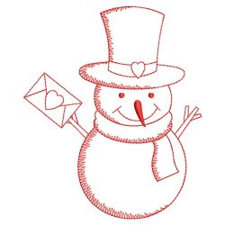 Redwork Snowman Family 10(Md) machine embroidery designs