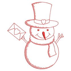 Redwork Snowman Family 10(Lg) machine embroidery designs