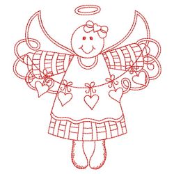 Redwork Holiday Angel(Md) machine embroidery designs