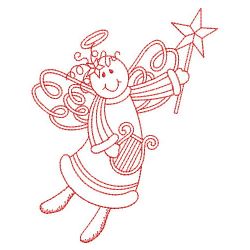 Redwork Holiday Angel 02(Sm) machine embroidery designs