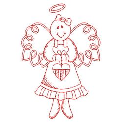 Redwork Holiday Angel 03(Lg) machine embroidery designs