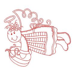 Redwork Holiday Angel 04(Md) machine embroidery designs