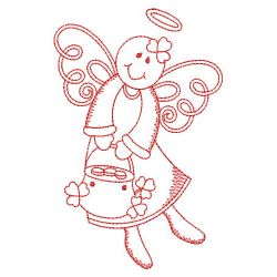 Redwork Holiday Angel 05(Lg)