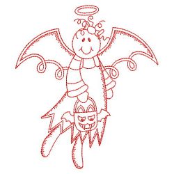 Redwork Holiday Angel 06(Md) machine embroidery designs