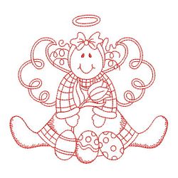 Redwork Holiday Angel 07(Sm) machine embroidery designs