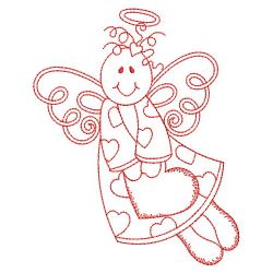 Redwork Holiday Angel 09(Md) machine embroidery designs