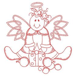 Redwork Holiday Angel 10(Md) machine embroidery designs