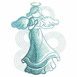 Sketched Angels 04(Lg) machine embroidery designs