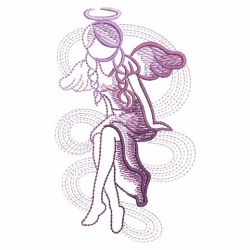 Sketched Angels 05(Md) machine embroidery designs