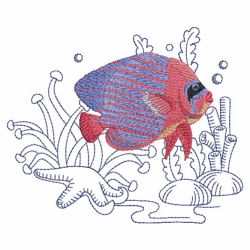 Tropical Fish In Coral 2 05(Lg) machine embroidery designs