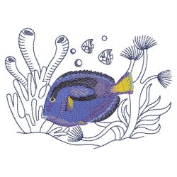 Tropical Fish In Coral 2 07(Lg) machine embroidery designs