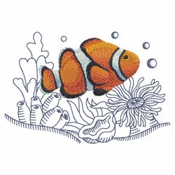 Tropical Fish In Coral 2 08(Sm) machine embroidery designs