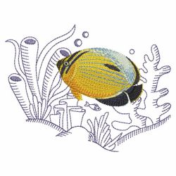 Tropical Fish In Coral 2 10(Lg) machine embroidery designs