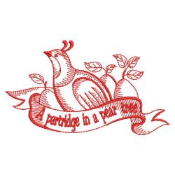 Redwork 12 Days Of Christmas 2(Sm) machine embroidery designs