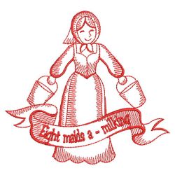 Redwork 12 Days Of Christmas 2 08(Sm) machine embroidery designs