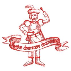 Redwork 12 Days Of Christmas 2 12(Md) machine embroidery designs