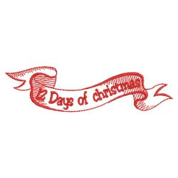 Redwork 12 Days Of Christmas 2 13(Md) machine embroidery designs