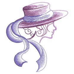 Sketched Hat Girls 06(Sm) machine embroidery designs