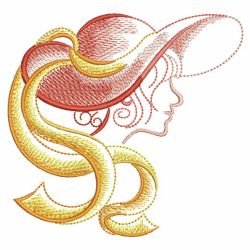 Sketched Hat Girls 08(Md) machine embroidery designs