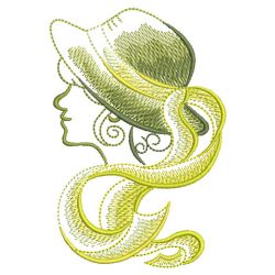Sketched Hat Girls 09(Md) machine embroidery designs