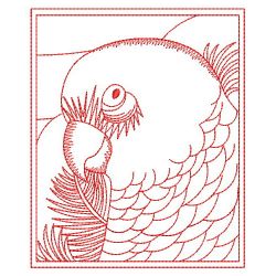 Redwork Rare Eyed Cockatoo 02(Lg) machine embroidery designs