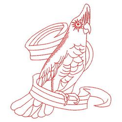 Redwork Rare Eyed Cockatoo 03(Sm) machine embroidery designs