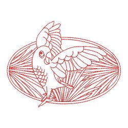 Redwork Rare Eyed Cockatoo 04(Sm) machine embroidery designs