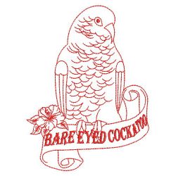 Redwork Rare Eyed Cockatoo 05(Lg) machine embroidery designs