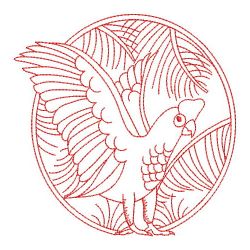 Redwork Rare Eyed Cockatoo 06(Sm) machine embroidery designs