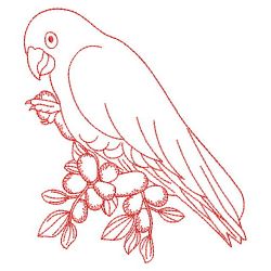 Redwork Rare Eyed Cockatoo 10(Sm) machine embroidery designs