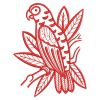 Redwork Mola Parrot(Sm)