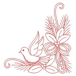 Redwork Christmas Dove 2 01(Md) machine embroidery designs