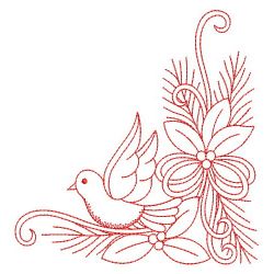 Redwork Christmas Dove 2 01(Sm) machine embroidery designs