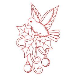 Redwork Christmas Dove 2 04(Sm)