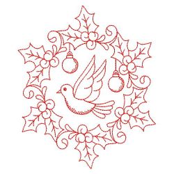 Redwork Christmas Dove 2 07(Sm)