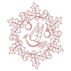 Redwork Christmas Dove 2 07(Lg)