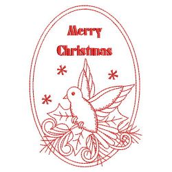 Redwork Christmas Dove 2 08(Sm) machine embroidery designs