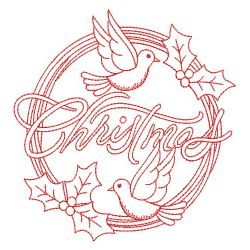 Redwork Christmas Dove 2 10(Md) machine embroidery designs