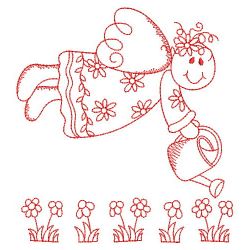 Redwork Country Angel(Md) machine embroidery designs