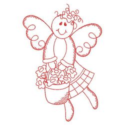 Redwork Country Angel 03(Sm) machine embroidery designs