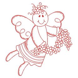 Redwork Country Angel 04(Sm) machine embroidery designs
