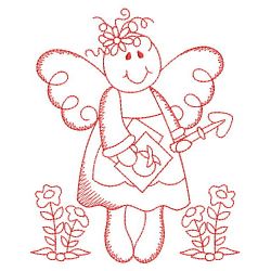 Redwork Country Angel 07(Md) machine embroidery designs