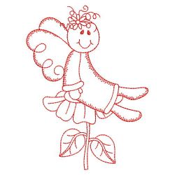 Redwork Country Angel 08(Sm) machine embroidery designs