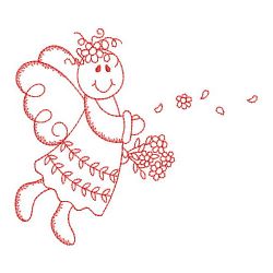 Redwork Country Angel 10(Lg) machine embroidery designs