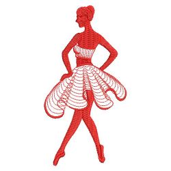 Redwork Ballerina Silhouettes 02(Md) machine embroidery designs