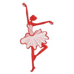 Redwork Ballerina Silhouettes 04(Sm)