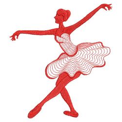 Redwork Ballerina Silhouettes 05(Lg)