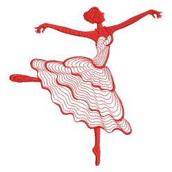 Redwork Ballerina Silhouettes 06(Lg)