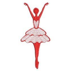 Redwork Ballerina Silhouettes 07(Lg) machine embroidery designs