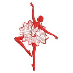 Redwork Ballerina Silhouettes 09(Lg) machine embroidery designs